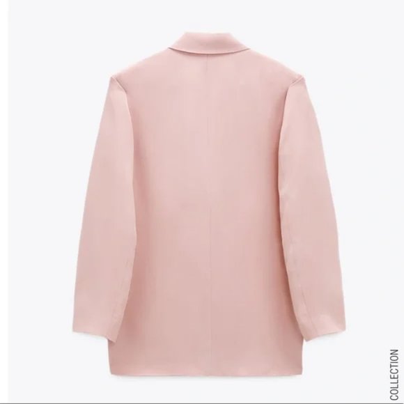 ZARA Double Breasted Blazer Pink - Picture 8 of 9